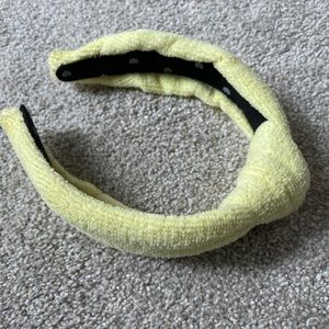 Lele Sadoughi Yellow Terrycloth Headband